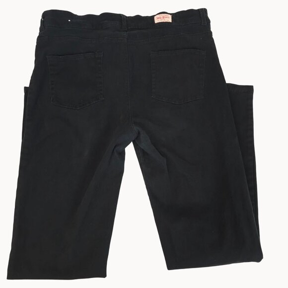 Womens Slim Fit High Waist Plain Solid Black Denim Jeans Goth Emo Judy Blue 1X - Picture 3 of 12